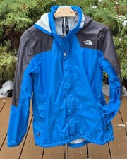 The North Face Jacket Boy's Blue Nylon Hyvent Hooded Wind Breaker Coat XL 18 