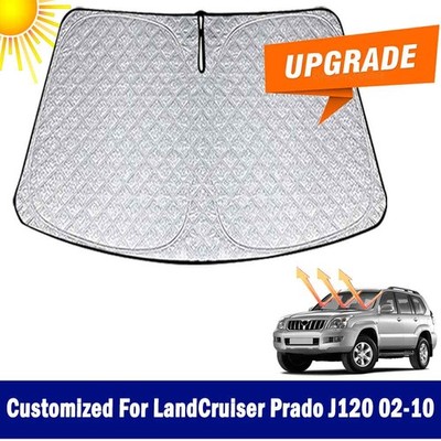 New Thicken Upgrade Windshield Sun Shade For Toyota LandCruiser Prado J120 02-10