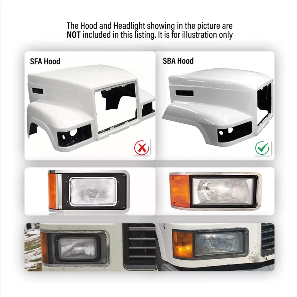 Faros con bombillas LED para Mack CH600 CH612 CH613 CL700 1990-2007 CL600 91-99 Foto 2 de 4