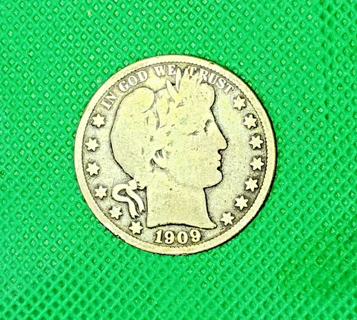 1909 RARE SILVER BARBER HALF DOLLAR - NICE COIN --- SHIPS FREE