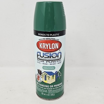 Krylon Gloss Spring Grass / Safety Green Fusion for Plastic Spray Paint 12 oz