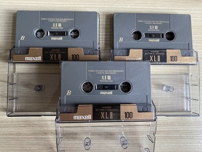 3 x Maxell  XL II 100 Kassette IEC II High Position Top Zustand Tape Cr o2 JAPAN