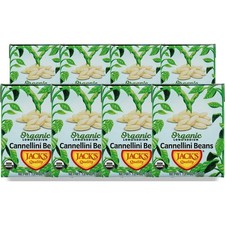 Jacks Quality Organic Cannellini Beans Low Sodium 13.4 Oz 8 Pack