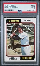1974 TOPPS #609 RICO PETROCELLI PSA 9