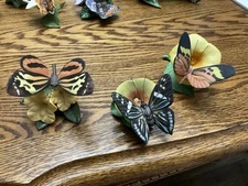 LOT #3 LOT OF 3 BUTTERFLIES OF THE WORLD/PARADISE FRANKLIN MINT PORECELAIN