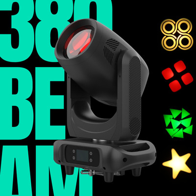 19R 380W  MINI Beam Moving Head Light 8+24 Prisms  DMX Dj Club Stage Lighting
