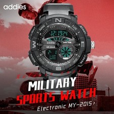 46MM ADDIESDIVE Military Quartz Diver Watch Men Silicone Waterproof Luminous NEW