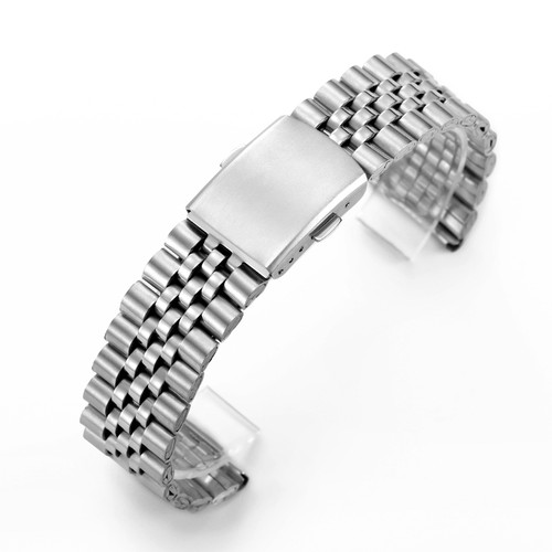 18mm 20mm 22mm Silver Classic Steel Jubilee Bracelet Watch Band Replacement