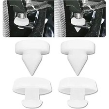 4PCS Brake Pedal Stop Pad, Brake Switch Stopper of Multi-Style Compatible, White