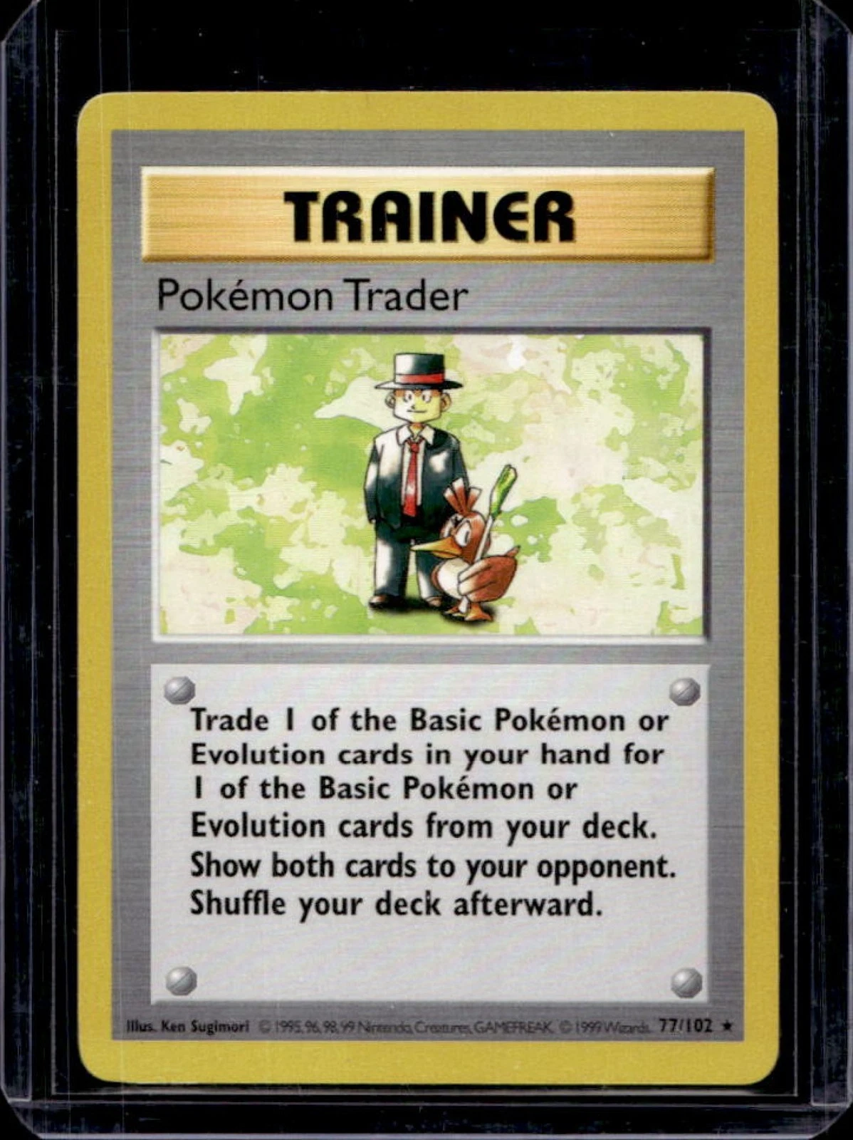 1999 Pokemon Shadowless Pokemon Trader #77/102