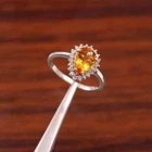 Citrine Ring November Birthstone Ring Yellow Gemstone Ring 925 Silver Ring