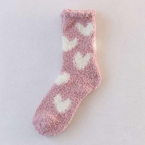 Winter Socks Gift Ladies Fluffy One Size Warm Lounge Bed Soft Cosy Socks Heart - Picture 15 of 18