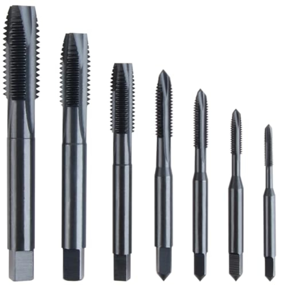 KEWAYO Set 7 Maschi Filettatori M3-M12 HSS Nitrurato - Finitura Nera