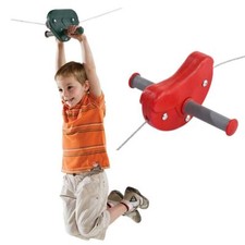 Funivia per Bambini Rossa Funivia da Giardino con Ruote in Acciaio per Giardino