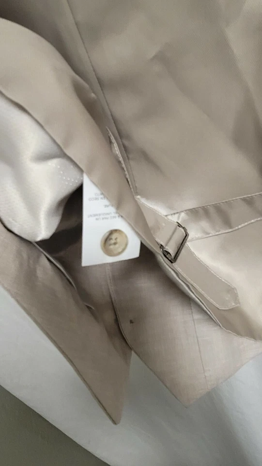 Perry Ellis Linen/Cotton Waistcoat Vest Size L Natural - Image 3 of 4