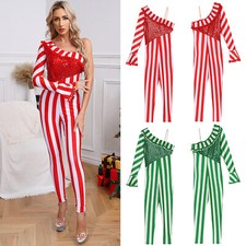 Womens Jumpsuit Role Play Leotard Cosplay Cosutme Magician Catsuits Christmas