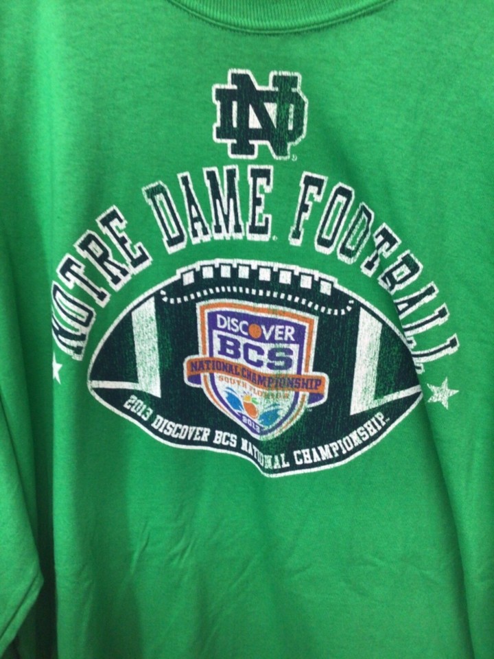 Notre Dame Football 2013 National Championship Game Green Long Sleeve notre-dame-football-2013-national-championship-game-green-long-sleeve