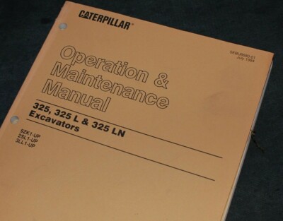 CAT Caterpillar 325 Crawler Excavator Owner Operation Operator Manual book guide