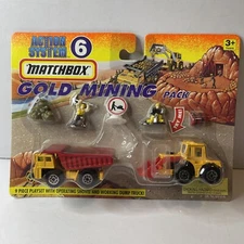 Matchbox Action System 6 Gold Mining Pack Quarry Dump Truck Tractor Shovel