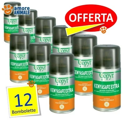Copyr KENYASAFE EXTRA 12 ricariche 250 ml per erogatore insetticida al piretro