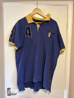 HACKETT Vintage Mens Polo T Shirt Size XL No.4 Blue England M | eBay UK
