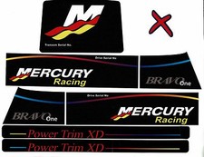 MERCRUISER NEW 2023 BRAVO ONE RACING X ORIGINAL COLORS W/RAMS STICKER SET