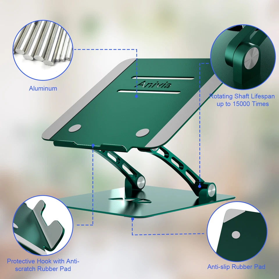 Soporte elevador plegable para portátil ajustable soporte de mesa para portátil Foto 3 de 3