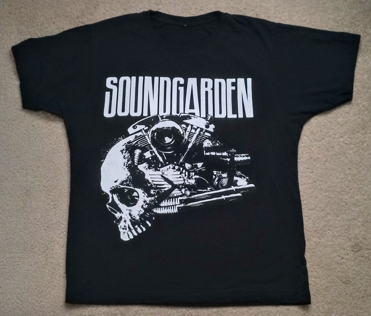 T-shirt Soundgarden Tournée Europe 2012 - Taille XL Noir - Groupe De Musique