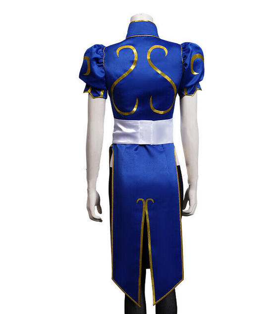 Street Fighter Chun Li ChunLi Blue Dress Uniform Cosplay Costume Halloween  / | eBay