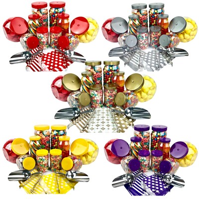 Kunststoff Süßigkeiten Glas Süßigkeiten Buffet Kit Hochzeit Süßigkeiten Wagen Kit Pick n Mix Tisch Party