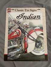 Indian Motorcycle Americas First Tin Sign Wall Decor 11.5" x 16" Made in USA