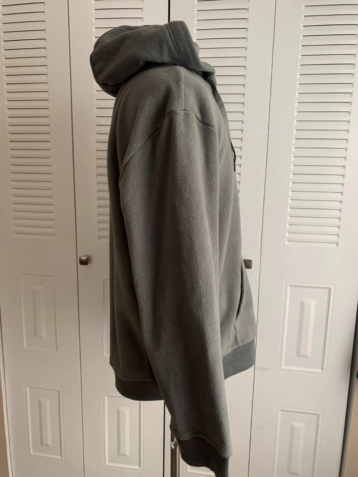 Sudadera con capucha polar gris con cremallera talla XL Wicked Stitch para hombre Foto 2 de 4