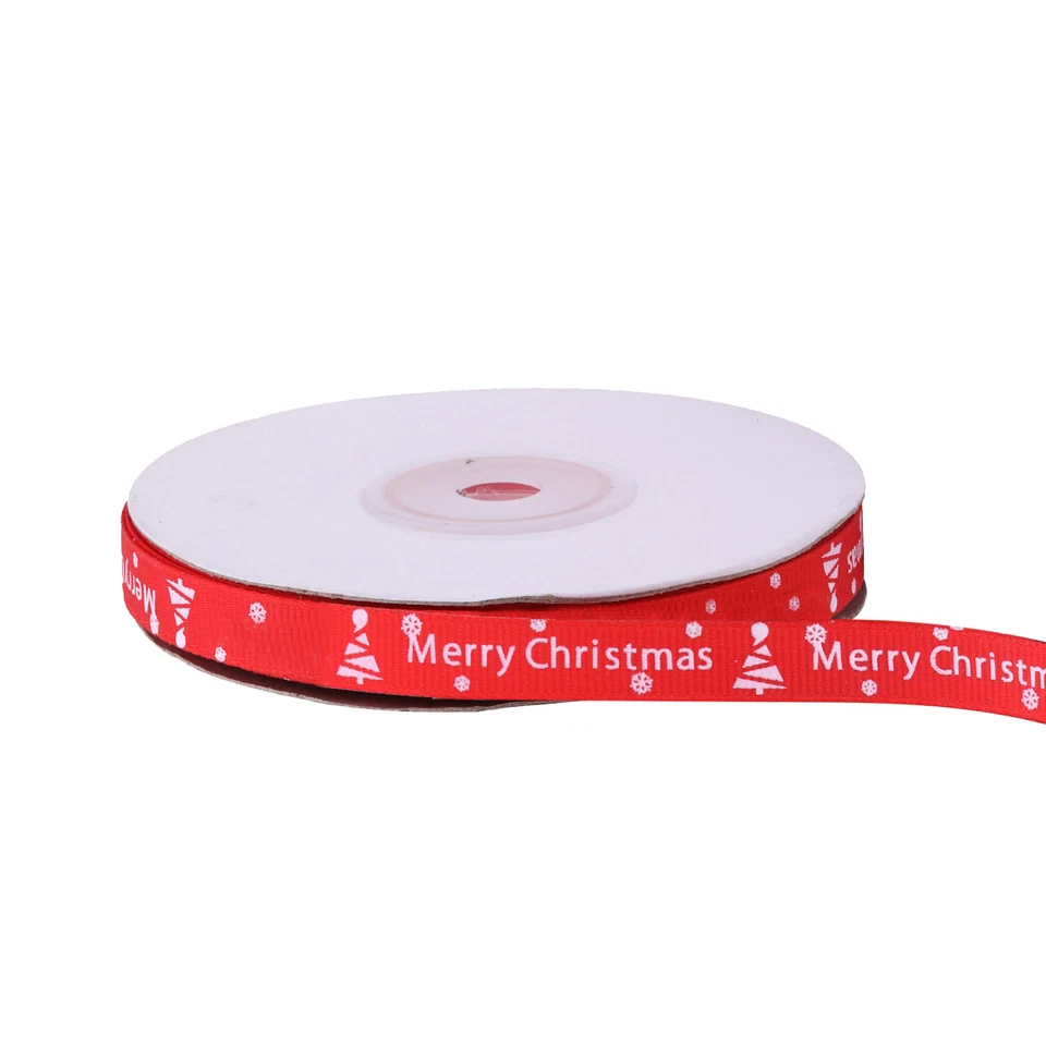Xmas Ribbon Winter Themed Christmas Designs Various and Widths Gifts Packing