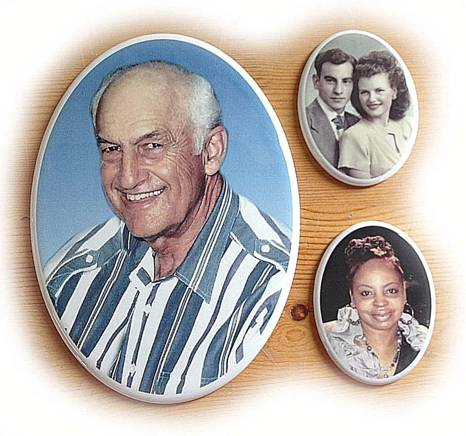 Фарфоровая керамическая фотография мавзолея 5,15 x 7 дюймов фотография на открытом воздухе кладбище надгробный камень - Изображение 3 из 4