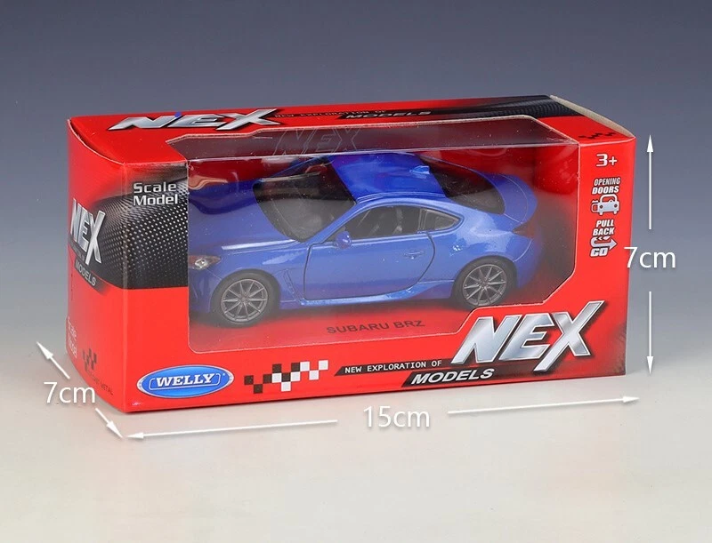 Welly 1:36 Subaru BRZ Diecast Model Car Pullback Boy Toy - Image 4 of 4