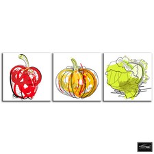 Vegetables   Food Kitchen BOX FRAMED CANVAS ART Picture HDR 280gsm