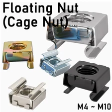 M4 M5 M6 M8 M10 Cage Nuts Floating Nut Stainless Steel / Zinc / Nickle Plated