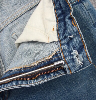 Vintage Levi 519 0217 Jeans Men 34 x 32 Blue Orange Tab
