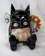 STAFFORDSHIRE CERAMICS BATMAN FIGURAL LARGE TEAPOT 8.5"H 10.5"HANDLE TO SPOUT