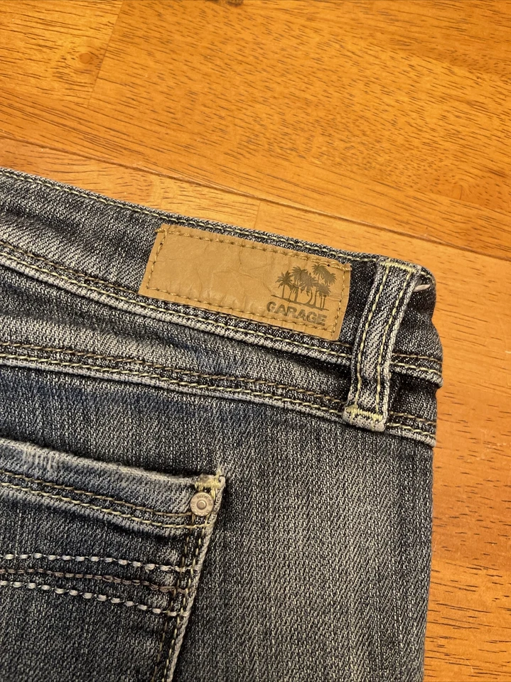 Pantalones Cortos Jean Garage Mujer Talla 5 Azul Denim 15.5” Wst Plano 2” Entrepierna Foto 4 de 4
