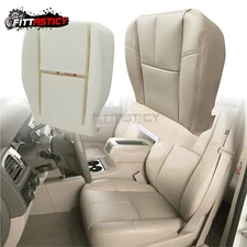 Driver Bottom Leather Seat Cover And Foam Cushion For 07-14 Chevy Sierra 2500HD