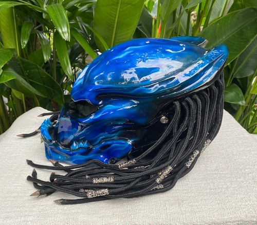 Great Predator Motorcylce Helmet Ocean Blue DOT CERTIFIED - Picture 4 of 8