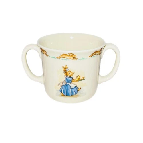 Vintage 1936 Double Handle Mug Royal Doulton Bunnykins Bone China England