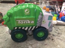 Green Tonka Garbage Truck 5" With Working Lights Recycled    