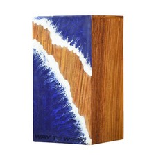 Wooden Urn for Human Ashes Adults, Men  Women - Handcrafted Resin Inlay Urn