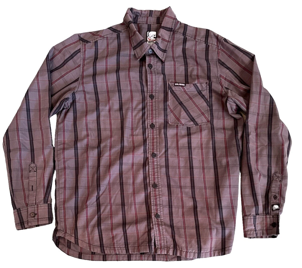 Camisas para hombre informales lisas mulisha con botones