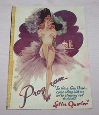 1948 NYC Lou Walters Latin Quarter Program Burlesque Ted Lewis Orchestra Review