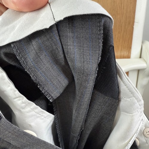 Samuelsohn Suit Mens 40XS Gray Pinstripe 2 Button Mercury Super 120s 3 Piece - Picture 23 of 24