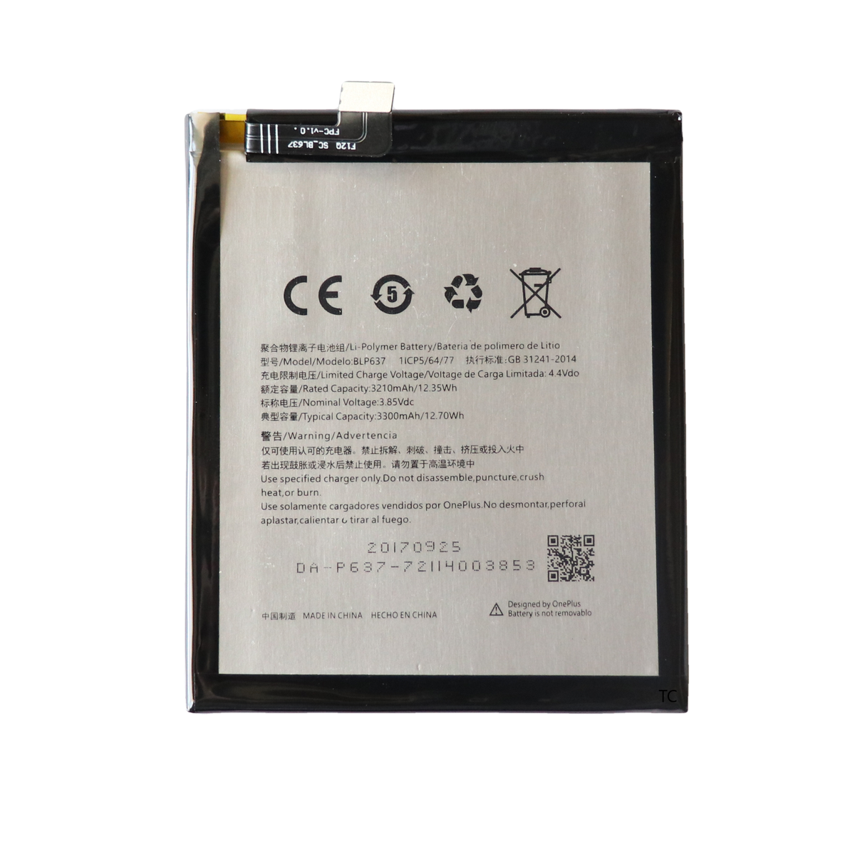Comprar repuesto de Batería BLP657 OnePlus 6/1+6 3300 mAh/3.85V/Li-PL barato