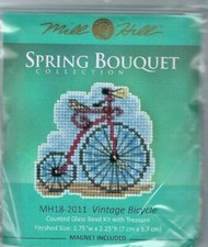 Vintage Bicycle Glass Bead Kit Spring Series Mill Hill Cross Stitch